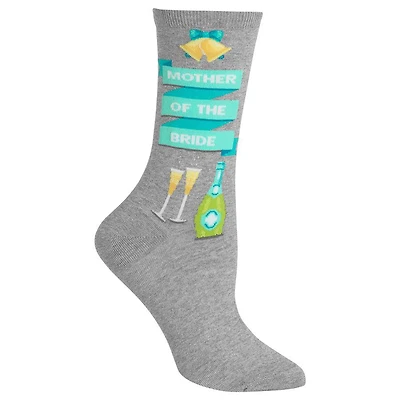 Hot Sox - Mother of The Bride - Gray Heather - Crew - Women's