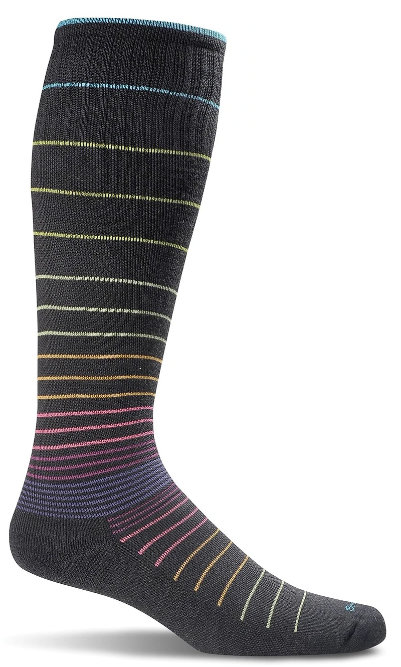 Sockwell - Moderate Lifestyle Compression Circulator SW1W Black Stripe Women's
