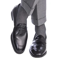 Dapper Classics - Black and Ash Grenadine - Cotton - Over The Calf
