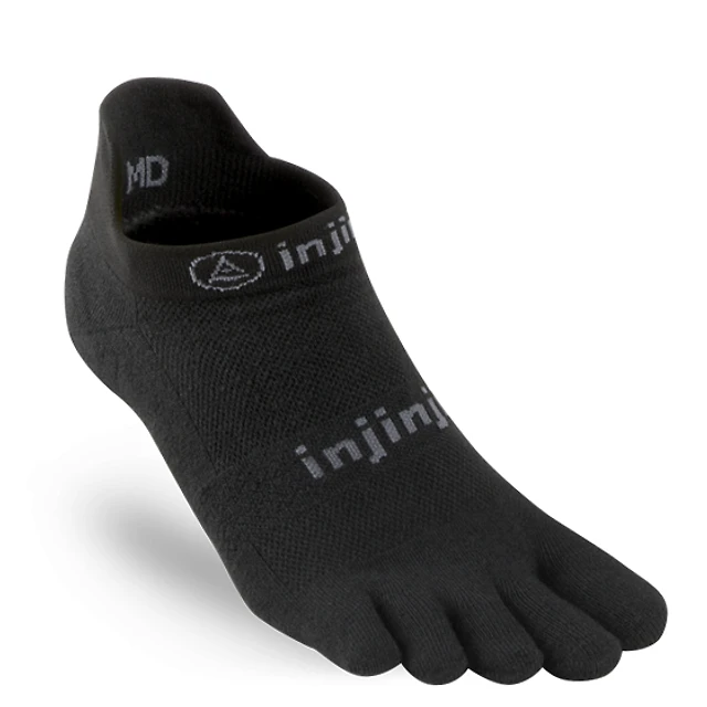 Injinji - Run Original Weight No-Show Black