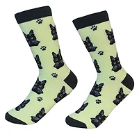 Sock Daddy - Black Cat - Lime - Crew - Unisex