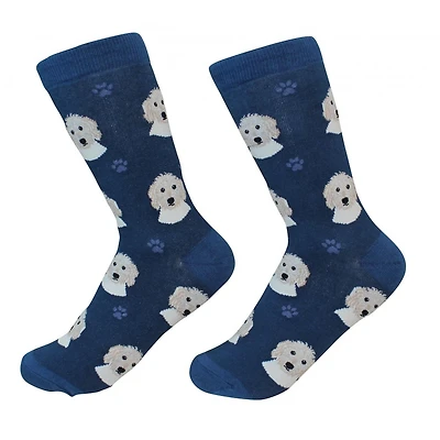 Sock Daddy - Goldendoodle - Navy - Crew - Unisex