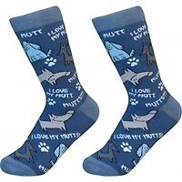 Sock Daddy - I Love My Mutt - Denim - Crew - Unisex
