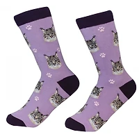 Sock Daddy - Maine Coon - Purple - Crew - Unisex