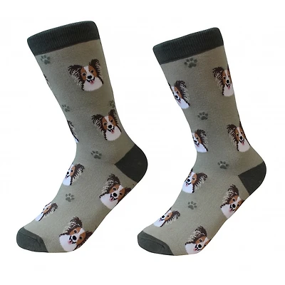 Sock Daddy - Papillon - Moss - Crew - Unisex