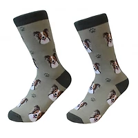 Sock Daddy - Papillon - Moss - Crew - Unisex