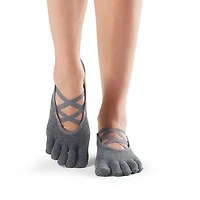ToeSox - Elle Full Toe Grip Charcoal Grey