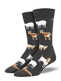 Socksmith - Silly Billy - Charcoal Heather - Crew - Men's