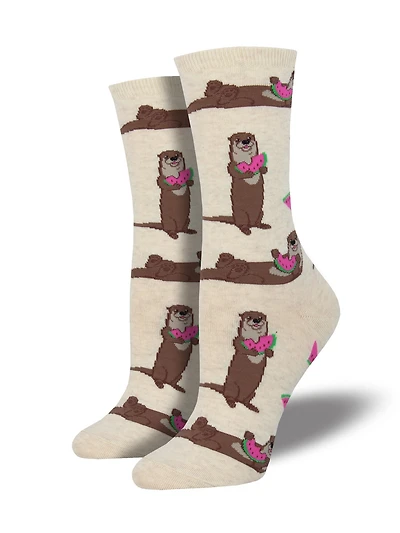 Socksmith - Ottermelon - Ivory Heather- Crew - Women's