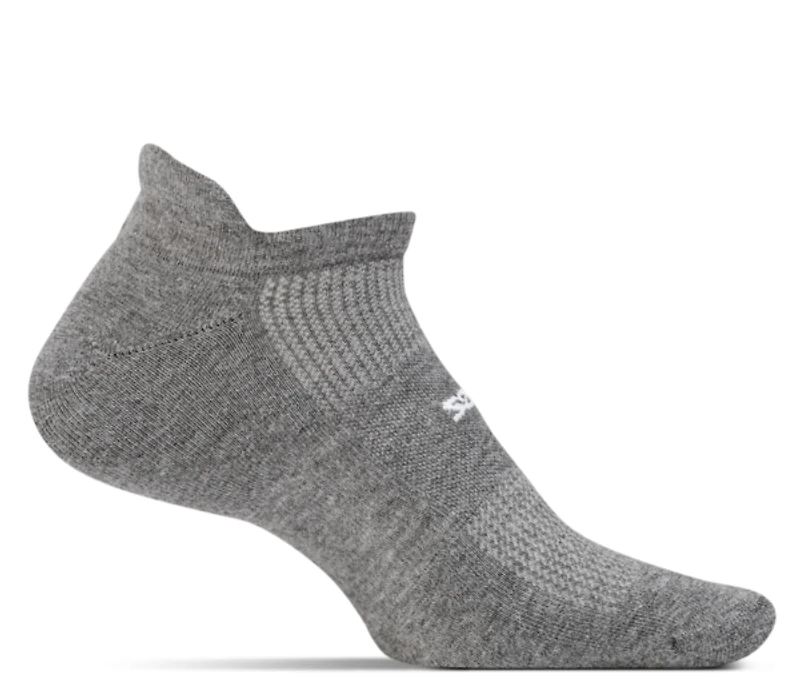 Feetures - High Performance Cushion No Show Tab Heather Gray Unisex