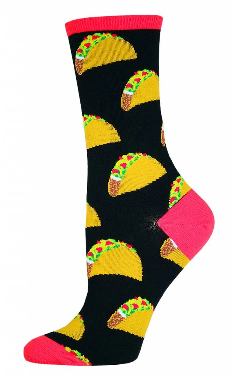Socksmith - Tacos - Black - Crew - Women's
