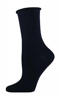 Socksmith - Bamboo - Comfort Solid - Black - Crew - Women's