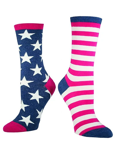 Socksmith - Flag - Vintage Blue - Crew - Women's
