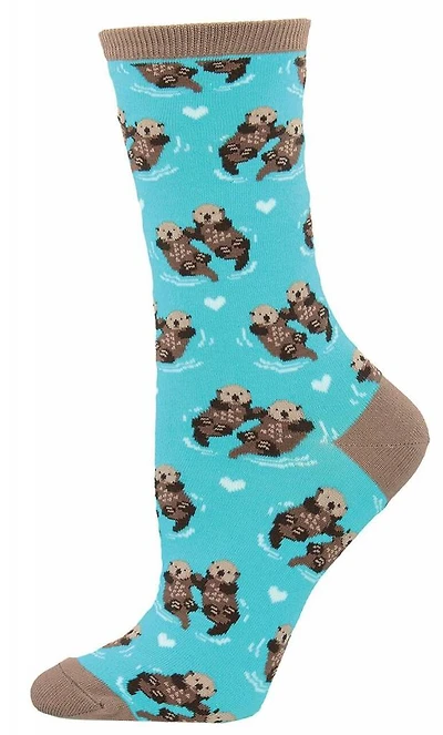 Socksmith - Significant Otter - Bright Blue - Crew - Women's