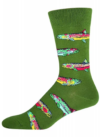 Socksmith - Trout - Parrot Green - Crew - Men's