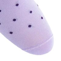 Dapper Classics - Lavender with Purple Dot - Cotton - Over The Calf