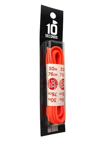 10 Seconds - Dress Waxed Round Laces - Neon Orange