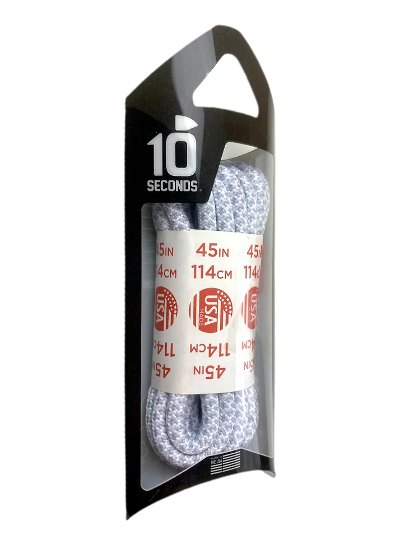 10 Seconds - Honeycomb Laces Silver/White