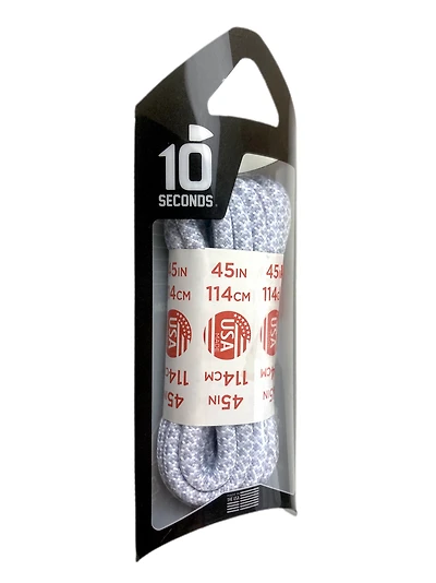 10 Seconds - Honeycomb Laces Silver/White