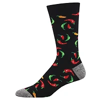 Socksmith - Bamboo - Hot On Your Heels - Black - Crew - Men's