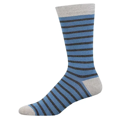 Socksmith - Bamboo - Sailor Stripe - Blue/Gray - Crew - Men's
