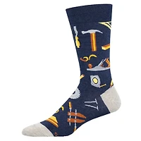 Socksmith - Can You Fix It? - Navy Heather - Crew - Men's