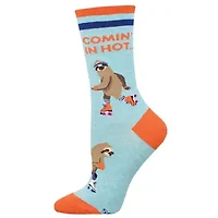 Socksmith - Coming In Hot - Blue Heather - Crew - Women's