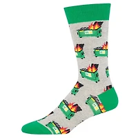 Socksmith - Dumpster Fire - Gray Heather - Crew - Men's