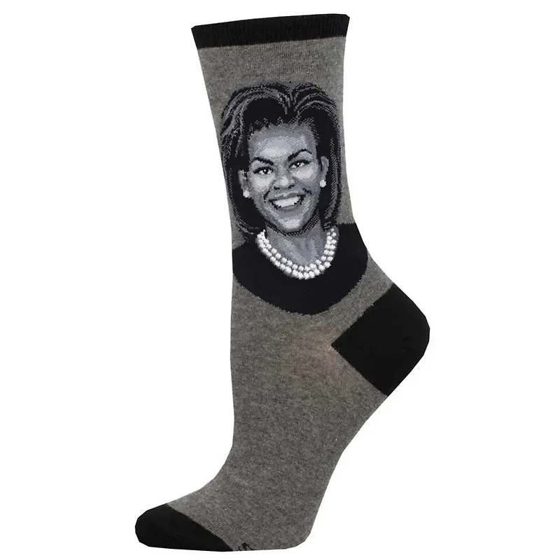 Socksmith - First Lady Michelle - Heather Gray - Crew - Women's