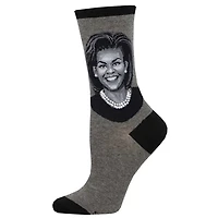 Socksmith - First Lady Michelle - Heather Gray - Crew - Women's