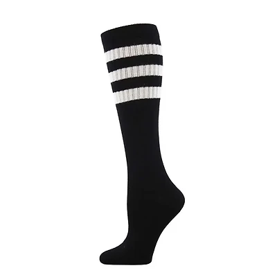 Socksmith - High Roller Stripe - Black/White - Active Knee High - Women's