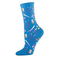 Socksmith - Meds - Cornflower Blue - Crew - Women's