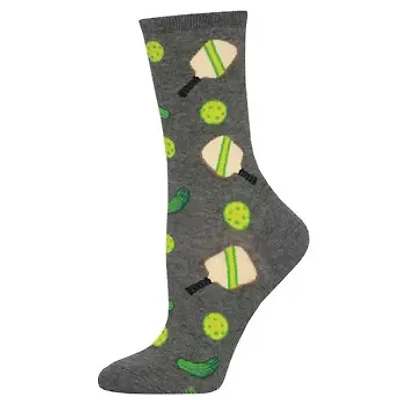 Socksmith - Pickleball - Heather Gray - Crew - Women's