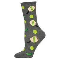 Socksmith - Pickleball - Heather Gray - Crew - Women's