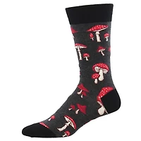 Socksmith - Pretty Fly For A Fungi - Charcoal Heather - Crew - Men's