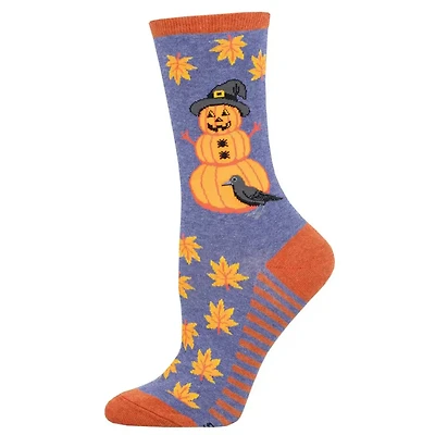 Socksmith - Pumpkinman - Heather Denim - Crew - Women's