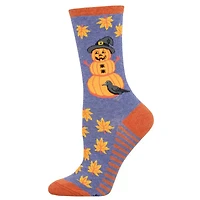 Socksmith - Pumpkinman - Heather Denim - Crew - Women's