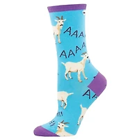 Socksmith - Screaming Goats - Blue - Crew - Women's