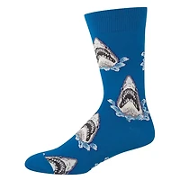 Socksmith - Shark Attack - Blue - Crew - Men's