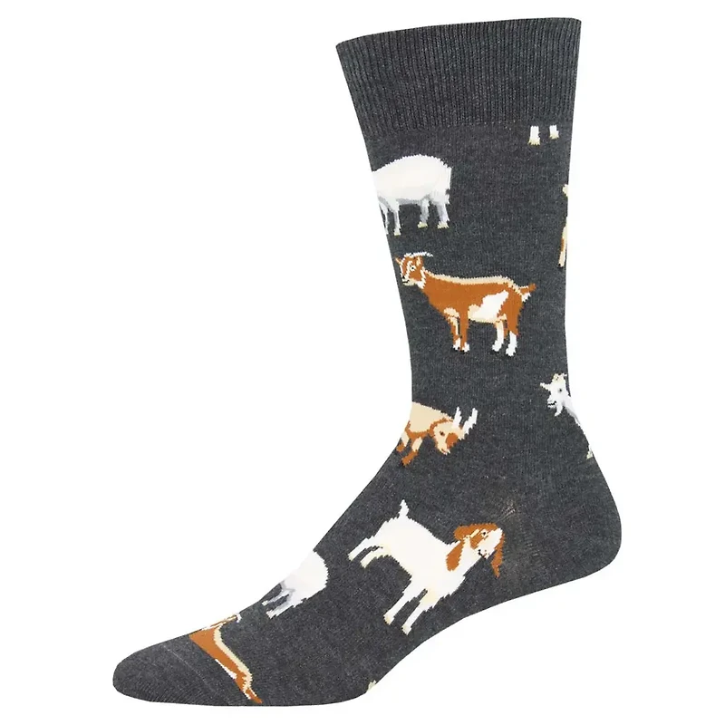 Socksmith - Silly Billy - Charcoal Heather - Crew - Men's