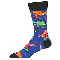 Socksmith - Skate Or Dinosaur - Blue - Crew - Men's