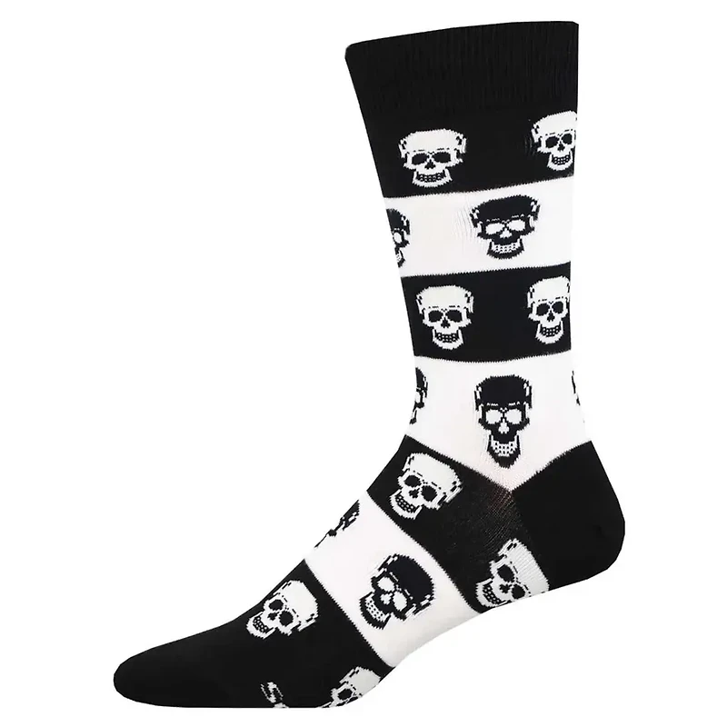 Socksmith - Skull - Black/White - Crew - Men's