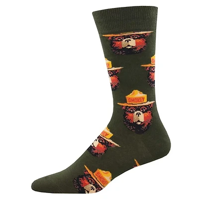 Socksmith - Smokey Face - Green - Crew - Men's