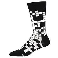 Socksmith - Sunday Crossword - Black - Crew - Men's