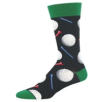 Socksmith - Tee It Up - Black - Crew - Men's