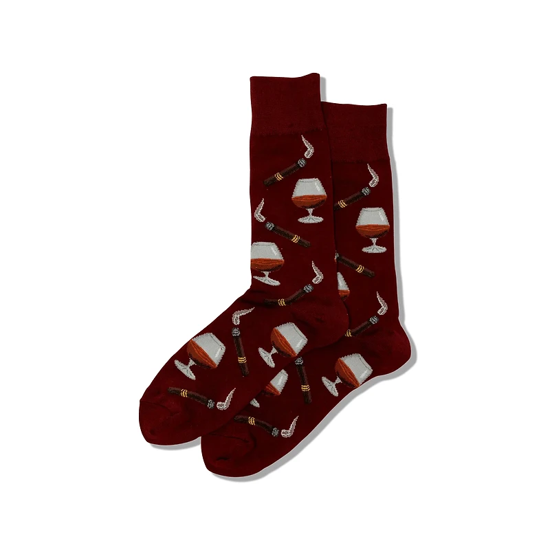 Hot Sox - Cognac and Cigars - Black - Crew - Men's