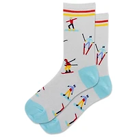 Hot Sox - Metallic Skiers - White - Crew - Women's