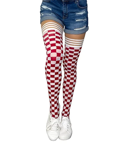 Kix'ies - Game Day Thigh High Crimson/White