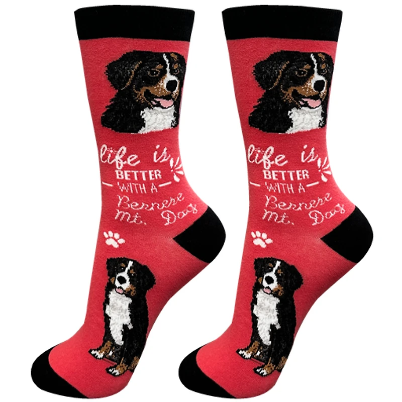 LIFE IS BETTER - Bernese Mountain Dog - Crew - OSFM
