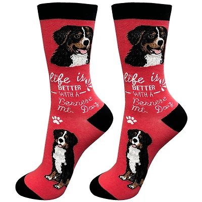 LIFE IS BETTER - Bernese Mountain Dog - Crew - OSFM